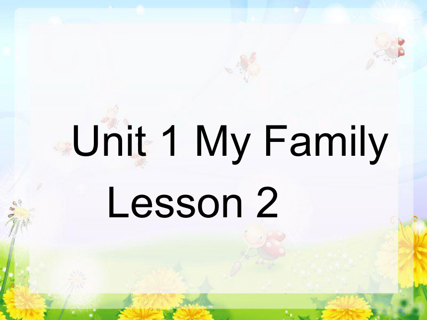 Unit 1 My family Lesson 2 课件