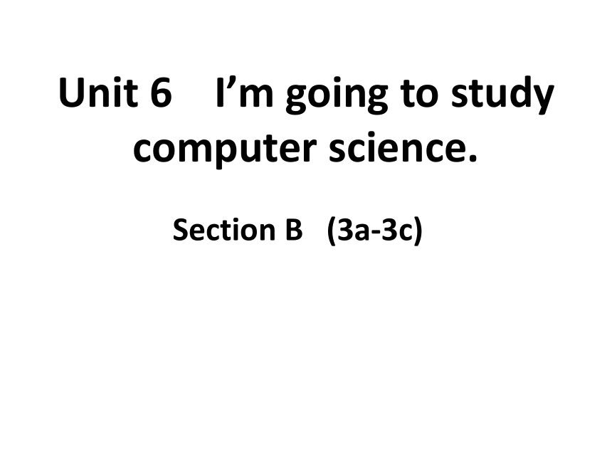 人教版八年级上册英语Unit 6 I'm going to study computer science.SectionB 3a-4 Self ...