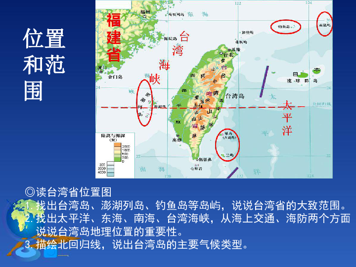 商务星球版地理八下第七章第四节台湾省 1课时课件(25张ppt) 教案