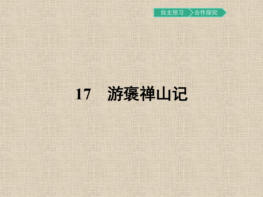 粤教版语文必修5同步教学课件：17 游褒禅山记（22张）