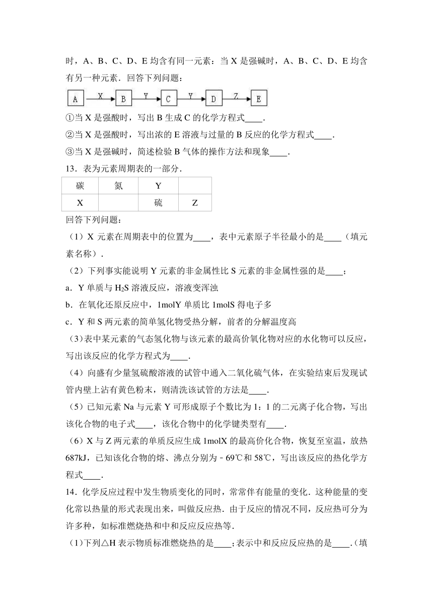 山东省枣庄市滕州实验高中2017届高三（上）期末化学复习试卷（二）（解析版）