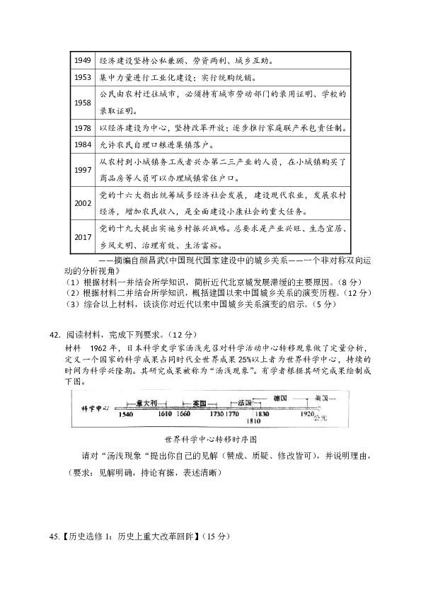 广东省湛江21中2020届高三6月热身考试文综-历史试题 （选择解析版）