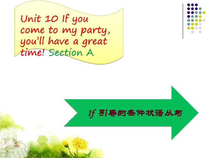 Unit 10 If you come to my party, you’ll have a great time！If 引导的条件状语从句-专题课件（22PPT无素材）