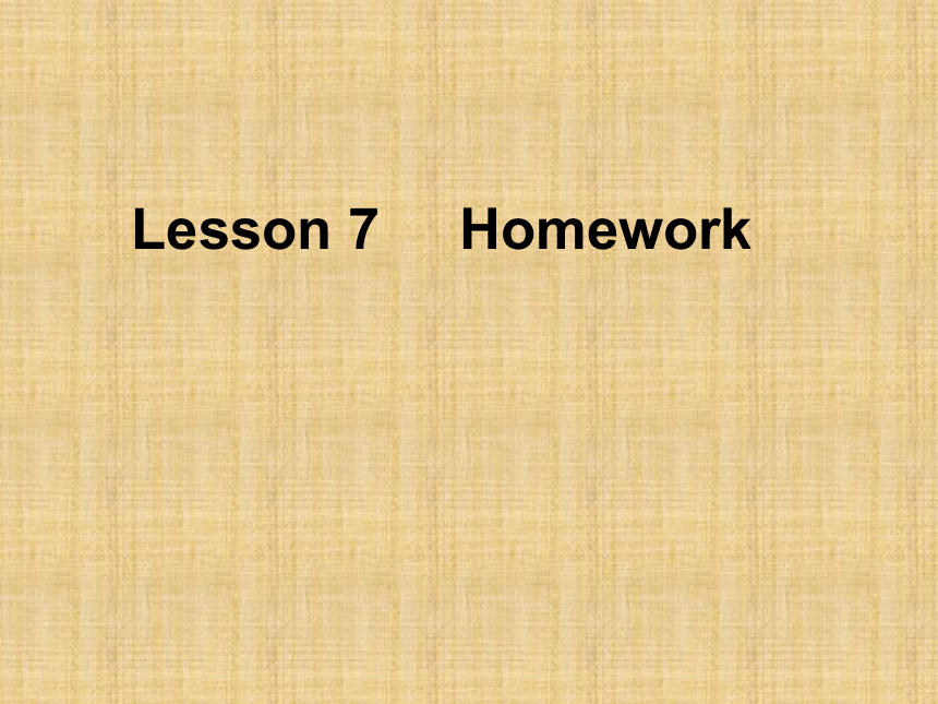 Lesson 7 Homework 课件