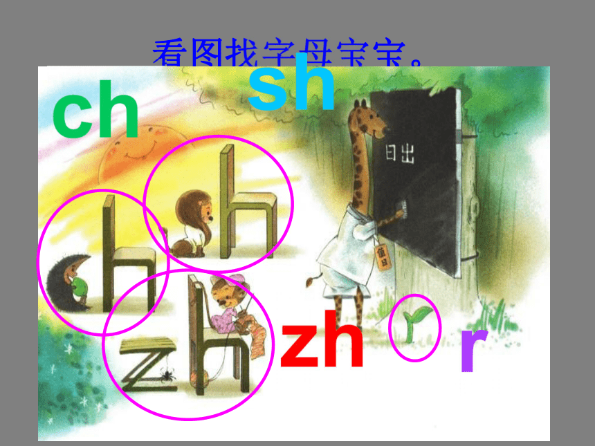 部编版一年级语文上册拼音8《zh ch sh r》课件（36张PPT）