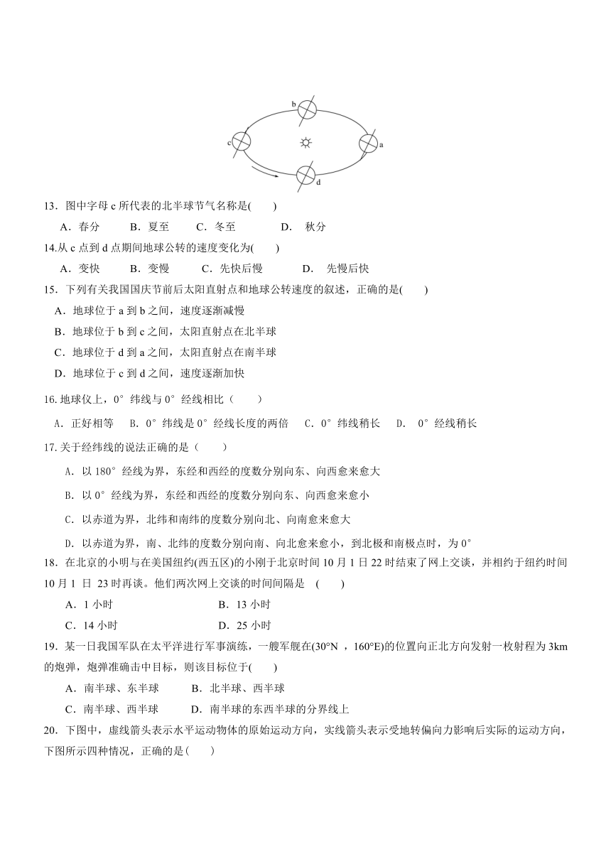 重庆璧山中学16-17学年高一上半期考试--地理