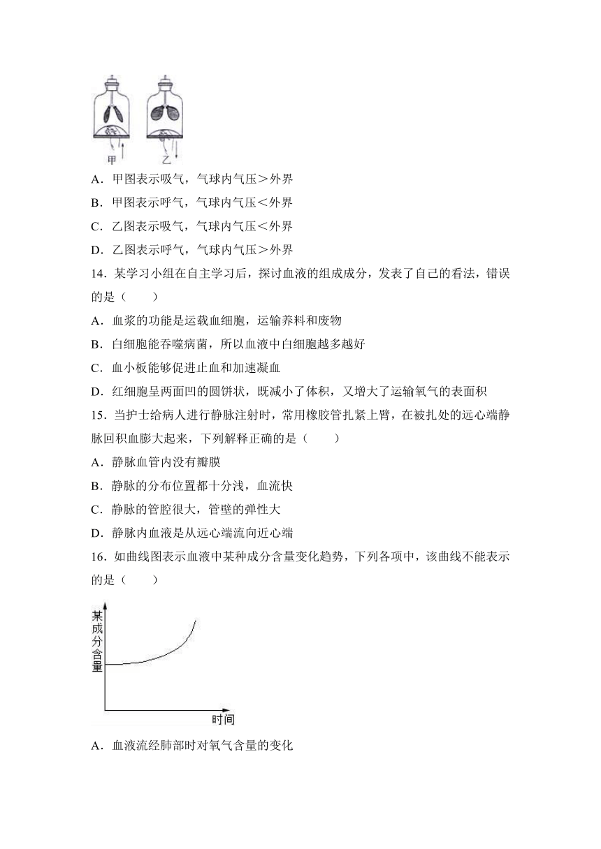 山东省德州市武城县2017届九年级（上）期末生物试卷（解析版）