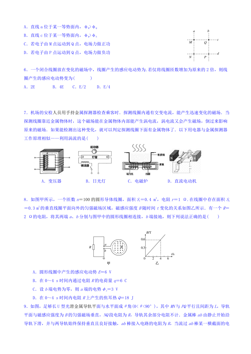 陕西省黄陵中学2016-2017学年高二4月月考物理试题（重点班） Word版含答案