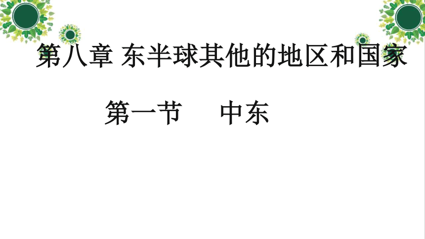 2020-2021学年人教版初中地理七年级下册第八章第一节中东 课件（第一课时）（共15张PPT）