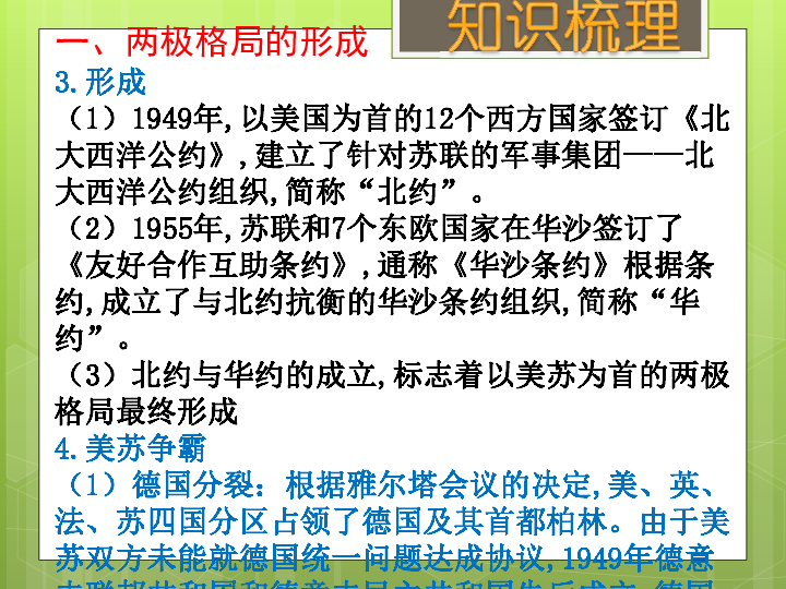 考点32了解第二次世界大战后国际政治格局的演变 课件（39张PPT）