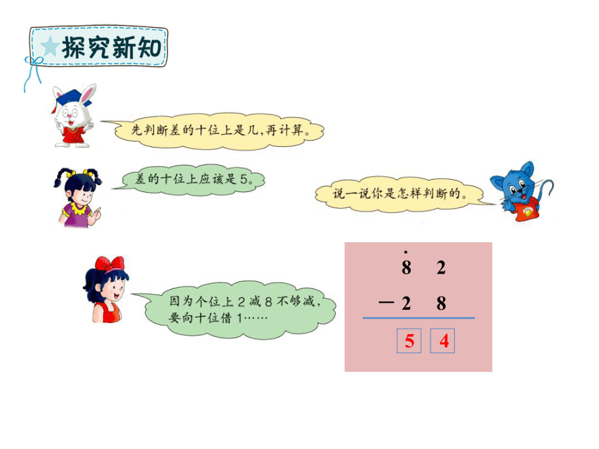 冀教版数学一年级下册7.5两位数减两位数的估算和口算 课件（23张ppt）