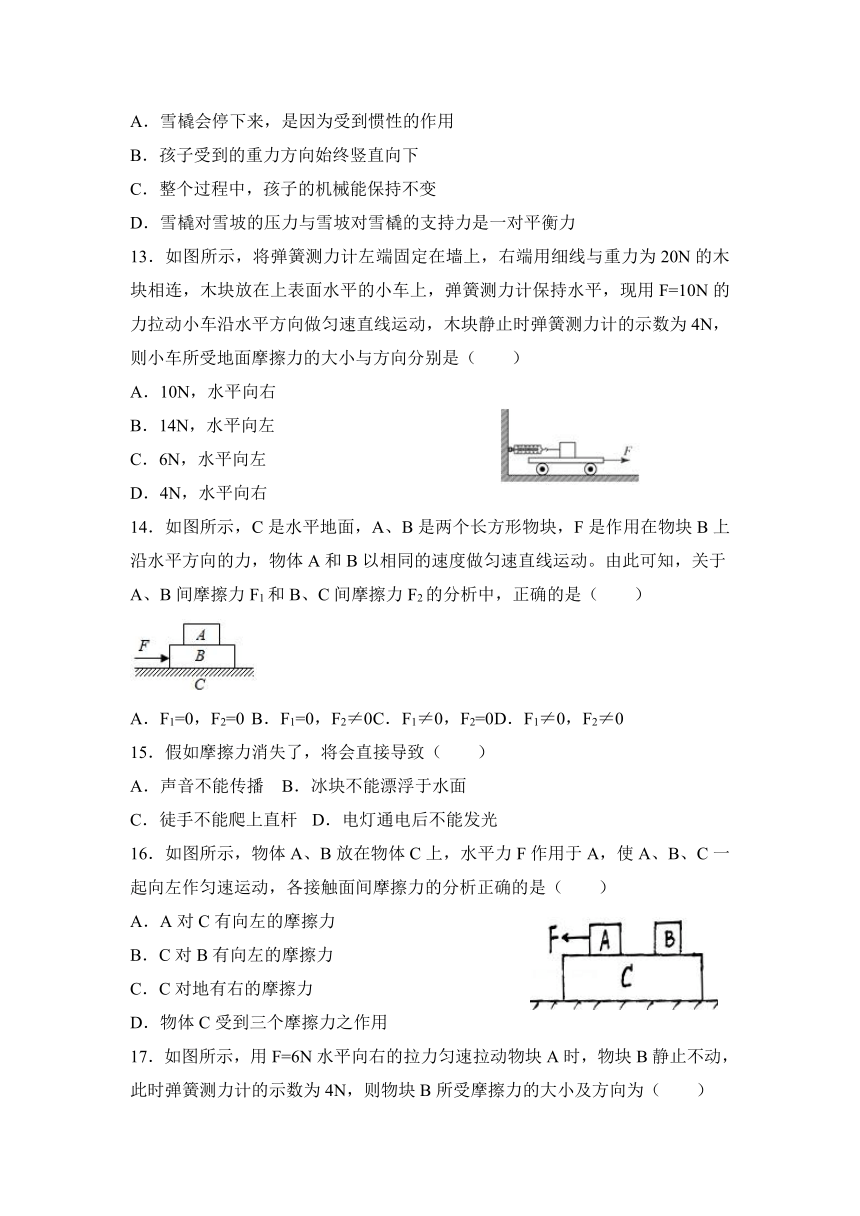 重力与摩擦力 专题练习