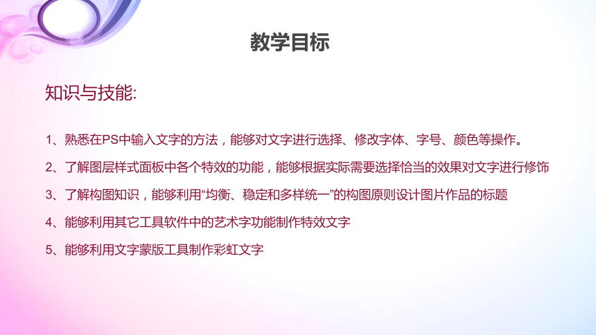 中图版七年级上册信息技术 3.5添加炫酷文字 课件（19张幻灯片）