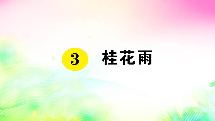 3 桂花雨（预习+课堂作业）课件（29张)