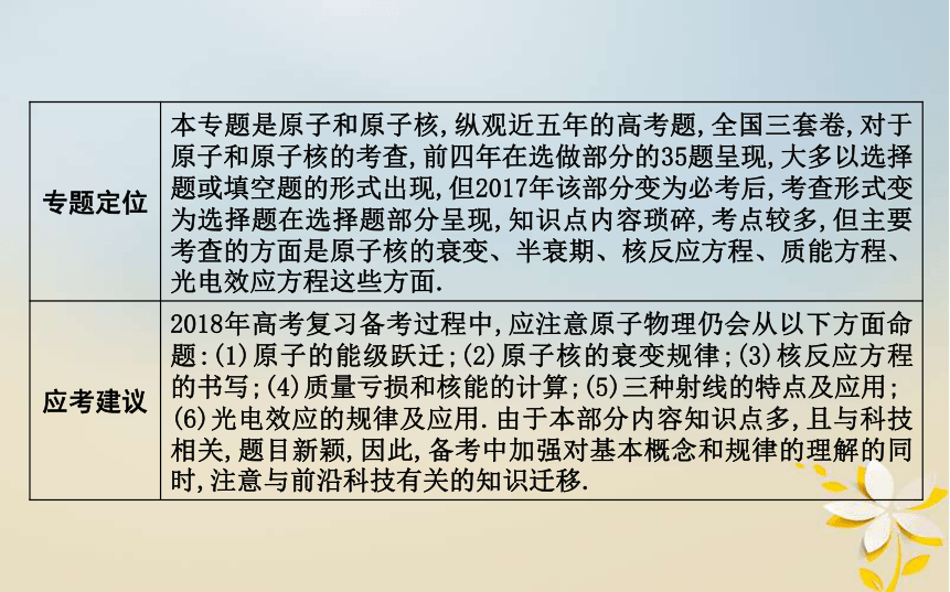 2018年高考物理二轮复习专题七原子与原子核课件31张PPT