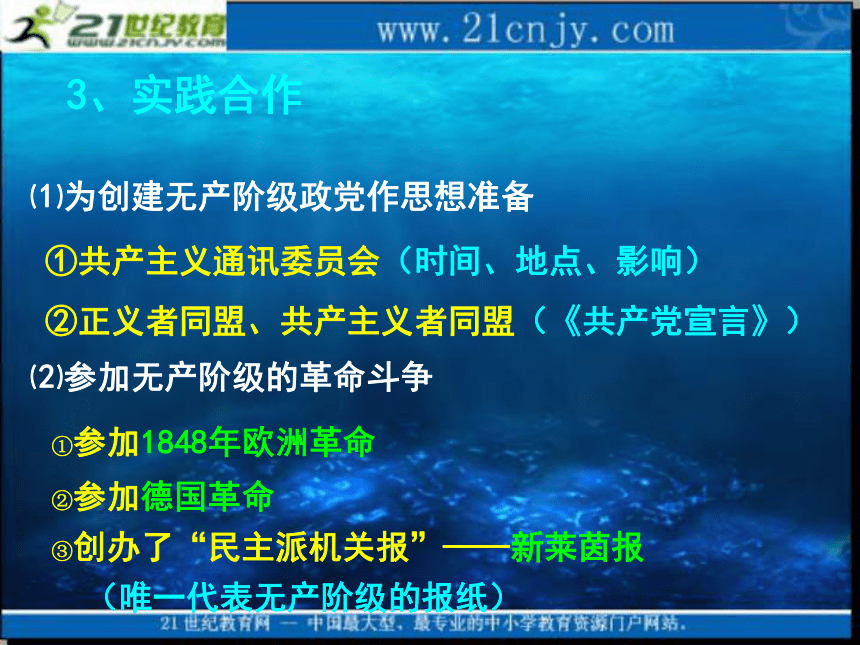 2010历史高考专题复习精品系列课件108《马克思和恩格斯》