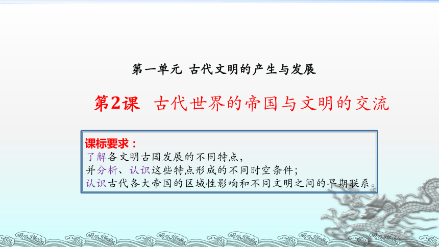 2020-2021学年统编版必修中外历史纲要下第2课 古代世界的帝国与文明的交流 课件（17张PPT）