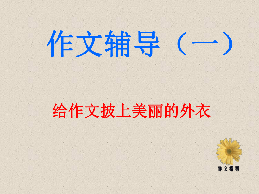 中考语文专题复习给作文披上美丽的外衣课件