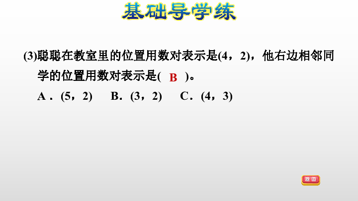 青岛版五年级下册数学习题课件用数对表示物体的位置 (共14张)