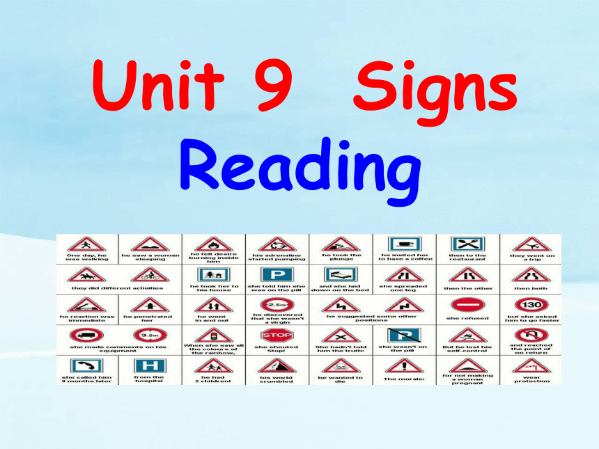 Unit 9 Signs Reading