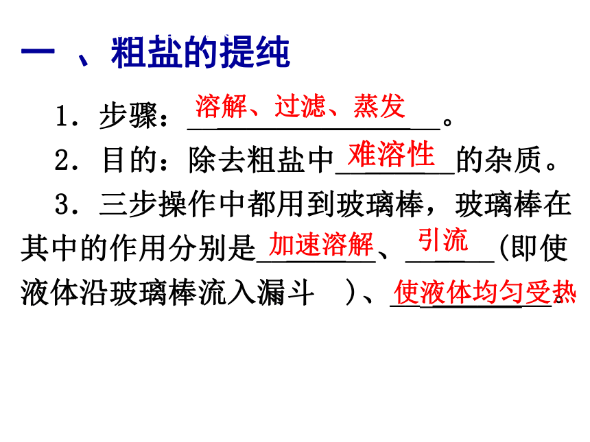 基礎實驗6粗鹽的初步提純30張ppt