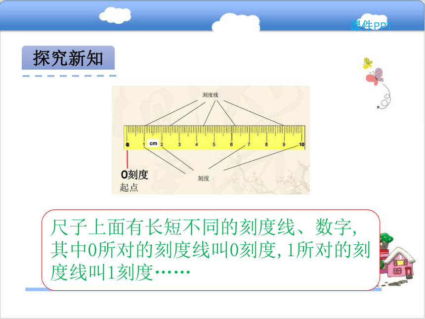北京版小学二年级数学上 1.1 认识厘米  用厘米量课件