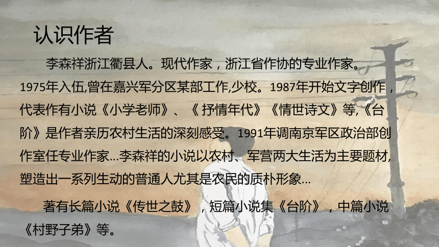 謝謝欣賞板書設計細節描寫人物形象結局:高潮:發展:開端:父親老了