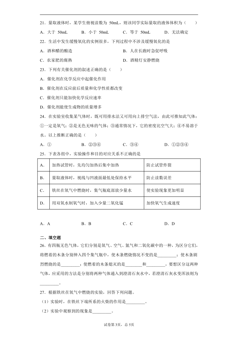 北京市昌平区2020-2021学年八年级上学期期末化学试题（word版含解析答案）