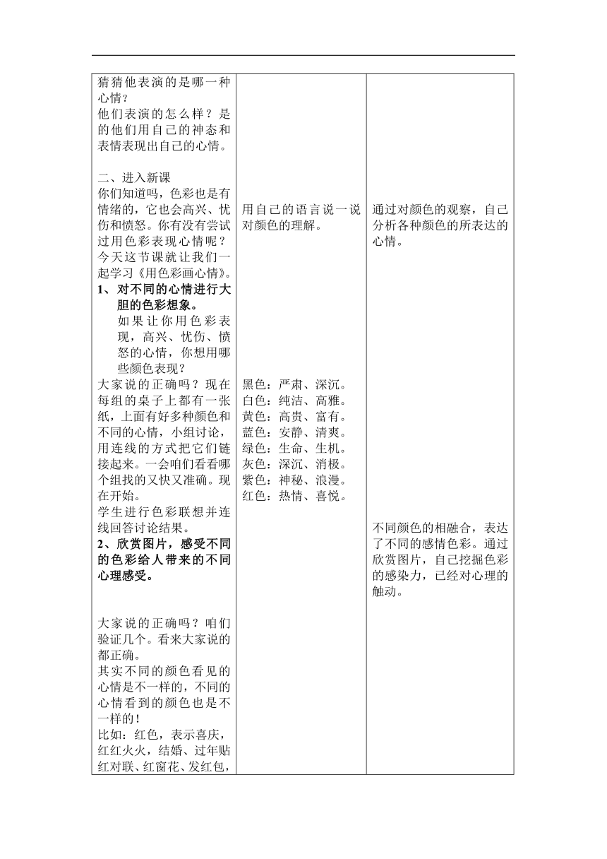 用色彩画心情教案图片