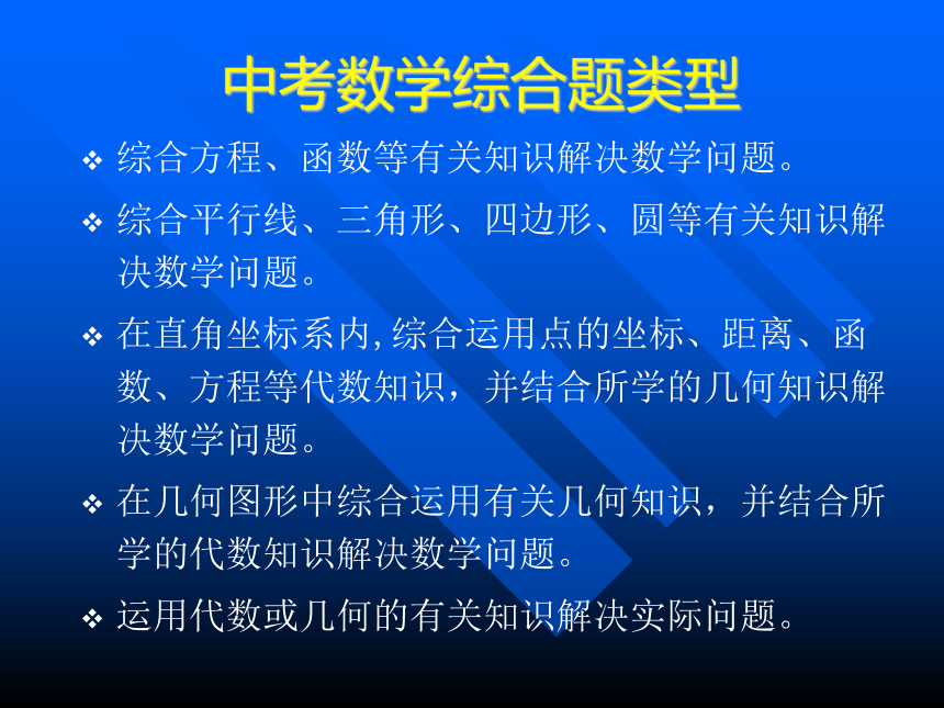 浅谈中考数学综合题的复习方法