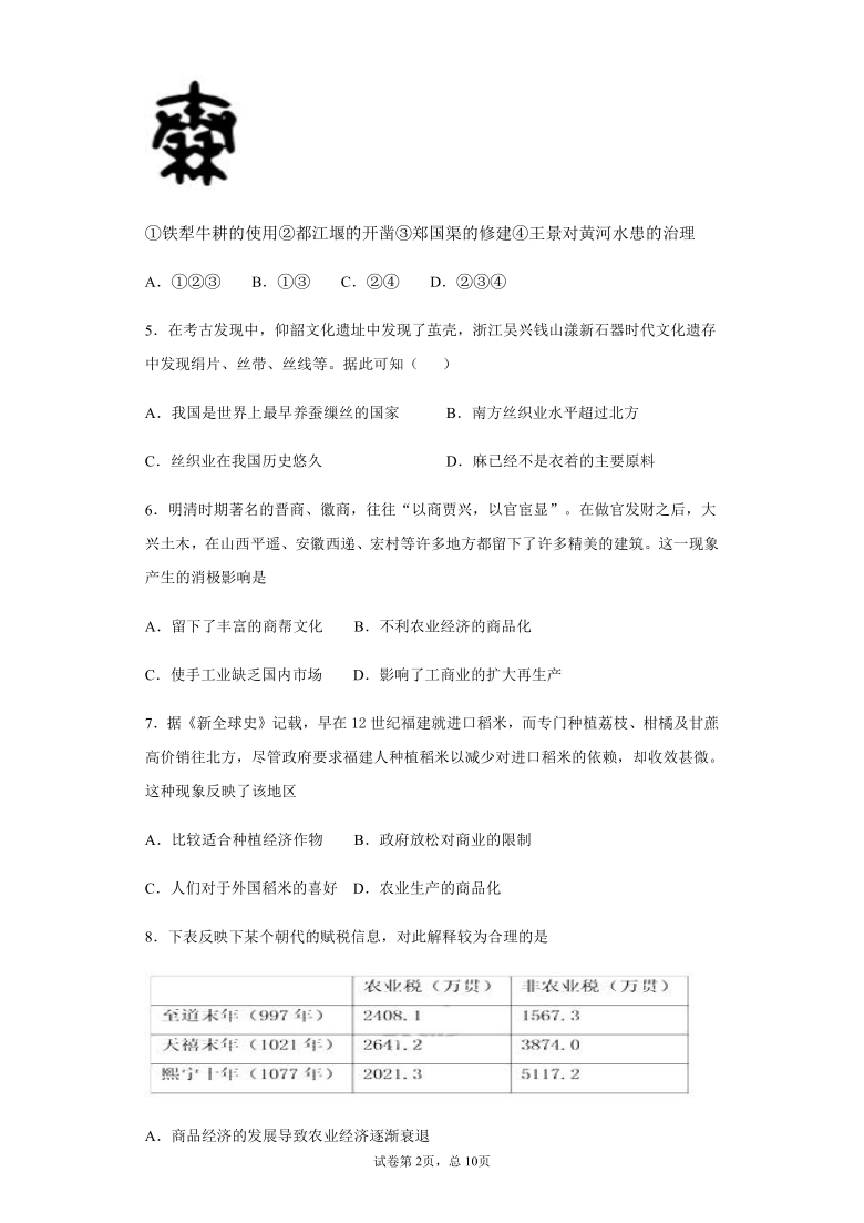 四川省西华师范大学附属巴中实验中学（巴中市第五中学）2020-2021学年高一3月月考历史试题 Word版含答案解析