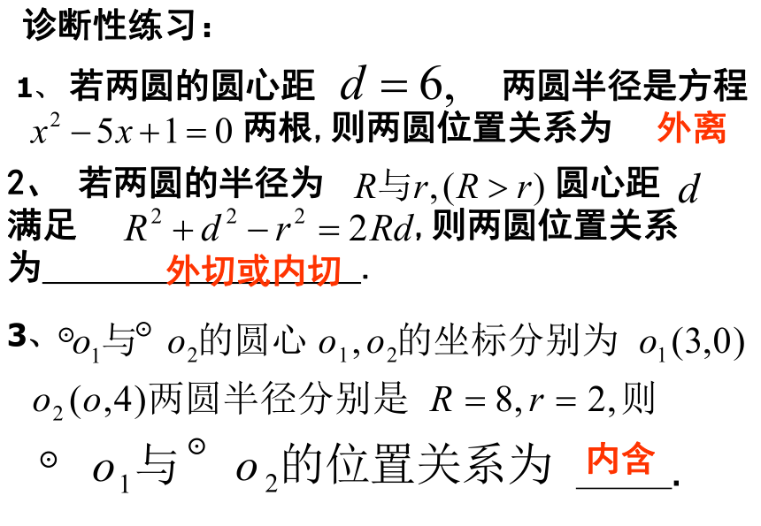 圆与圆的位置关系(1)