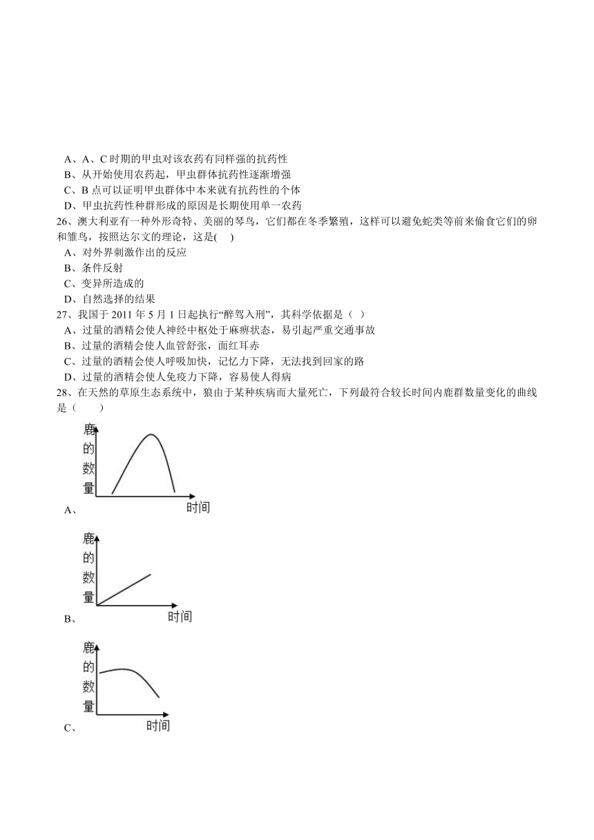 广东省潮州市湘桥区城基中学2016－2017学年度生物科中考综合训练测试卷（八年级下册）（解析版）