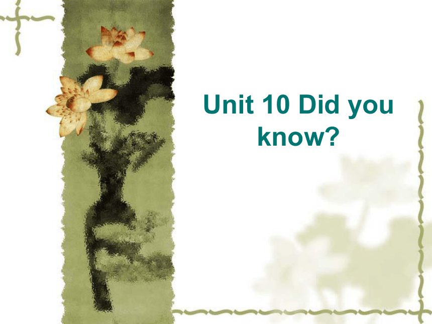 Unit 10 Did you know? 课件
