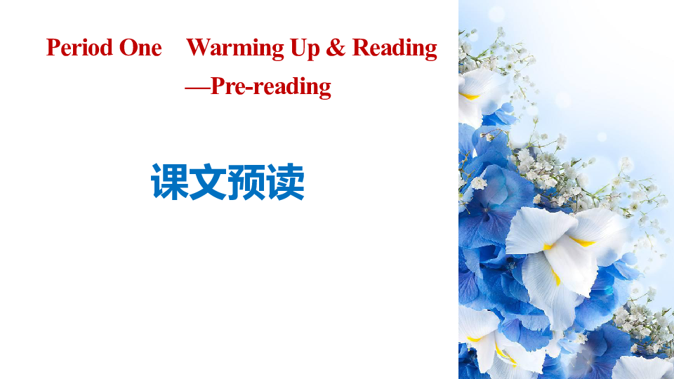 人教浙江专用版必修三Unit 1 Festivals around the world   Warming Up & Reading课件（25张）