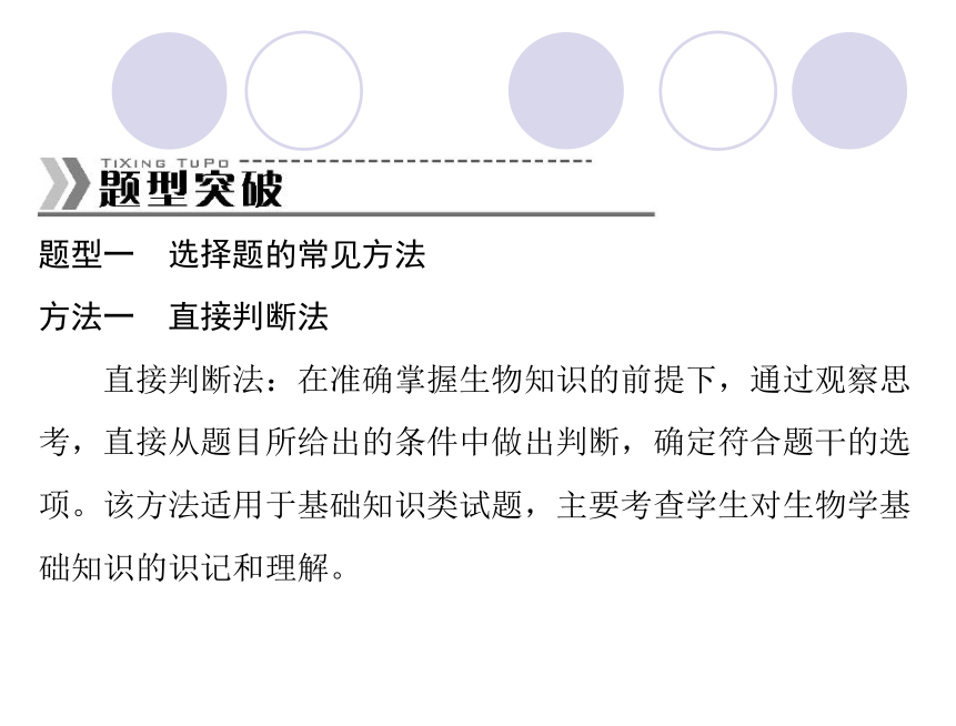 【高考风向标】2014高考生物二轮课件 第二部分特色专题四：选择题的解题方法