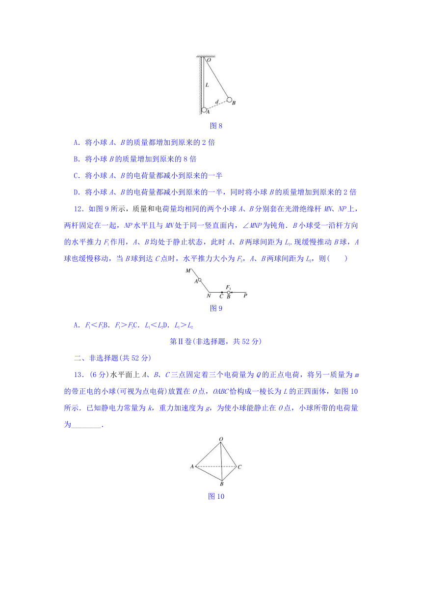 《单元滚动检测卷》高中物理（人教版）精练：第七章 静电场（含答案）