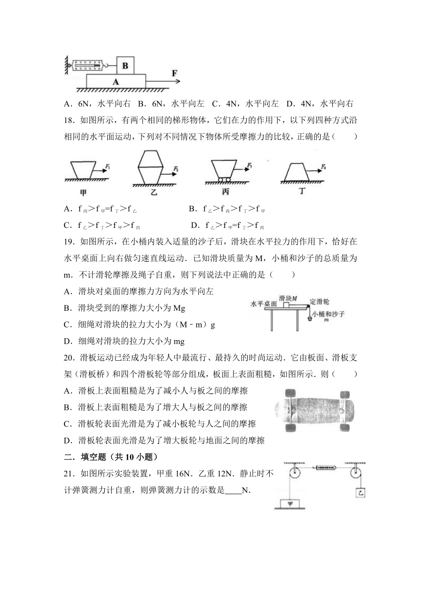 重力与摩擦力 专题练习