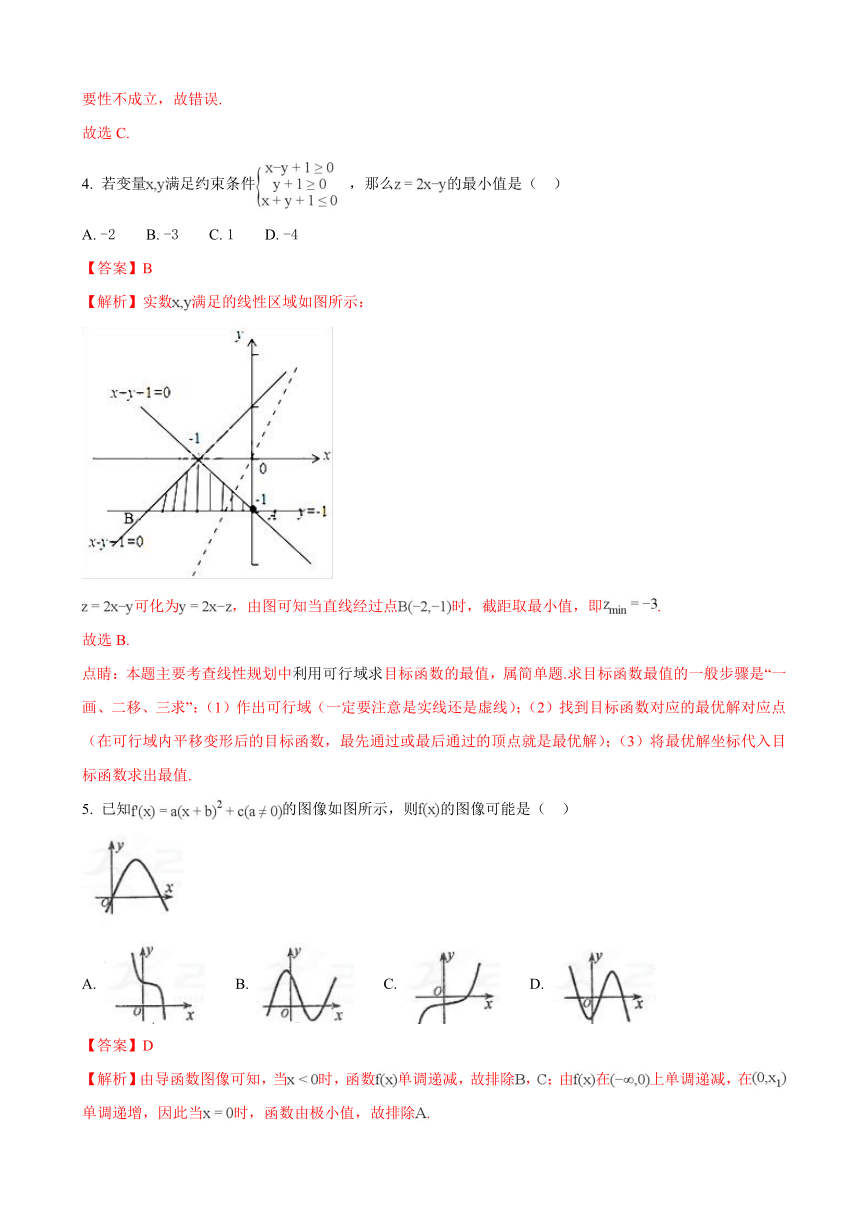 2018届湖南省怀化市高三上学期期末教育质量监测数学（文）试题（解析版）