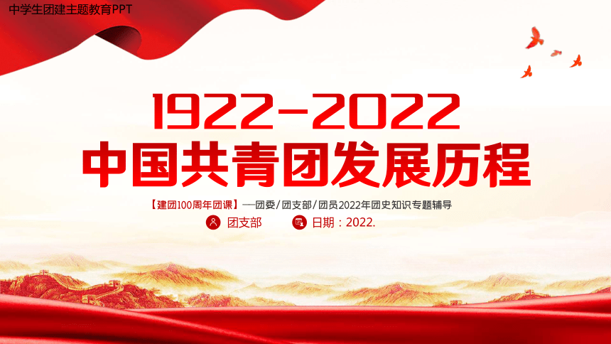 19222022百年團史課件20212022學年高中慶祝中國共青團建團100週年