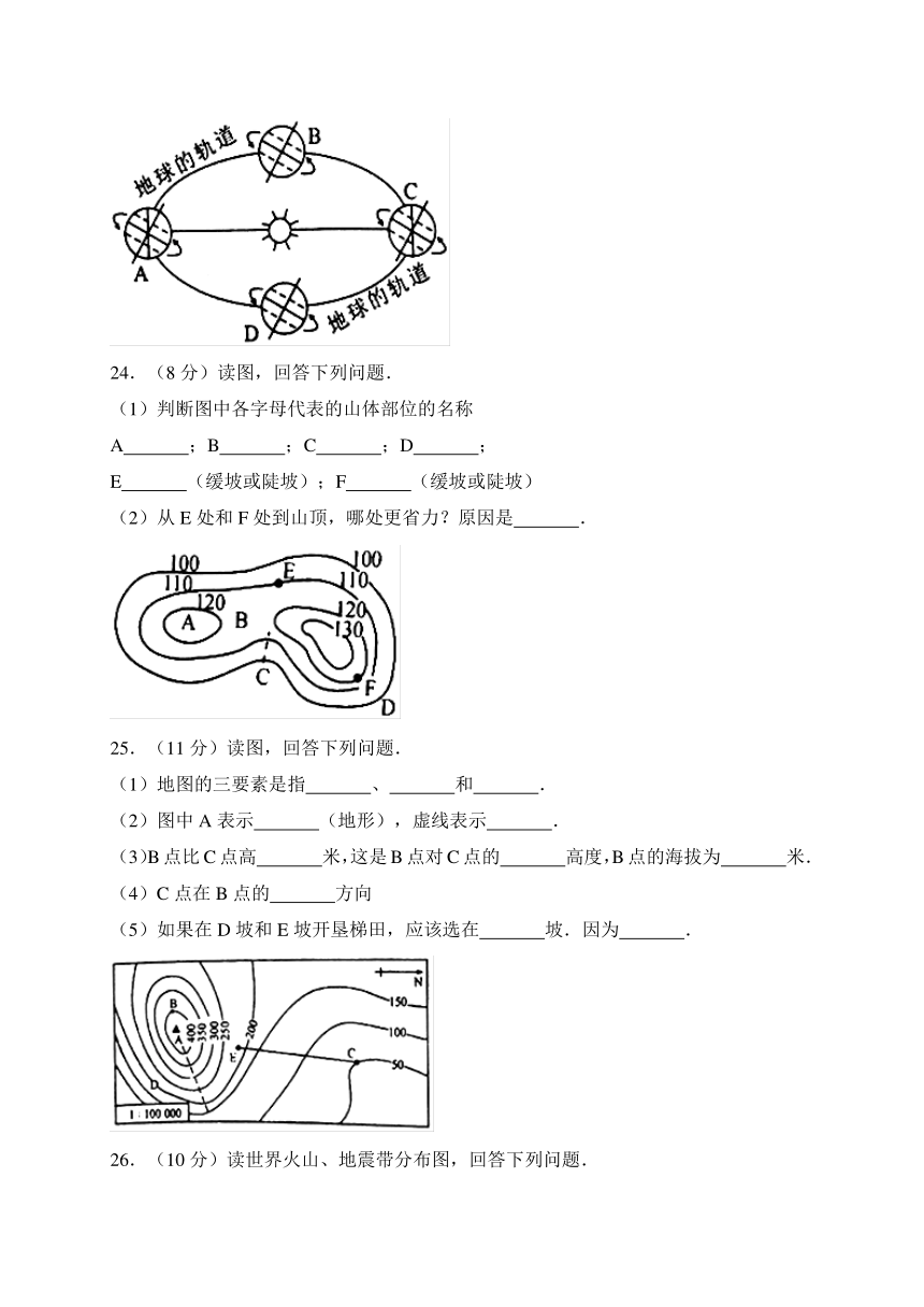 辽宁省抚顺市抚顺县2017-2018学年七年级上学期期中考试地理试卷（WORD版）