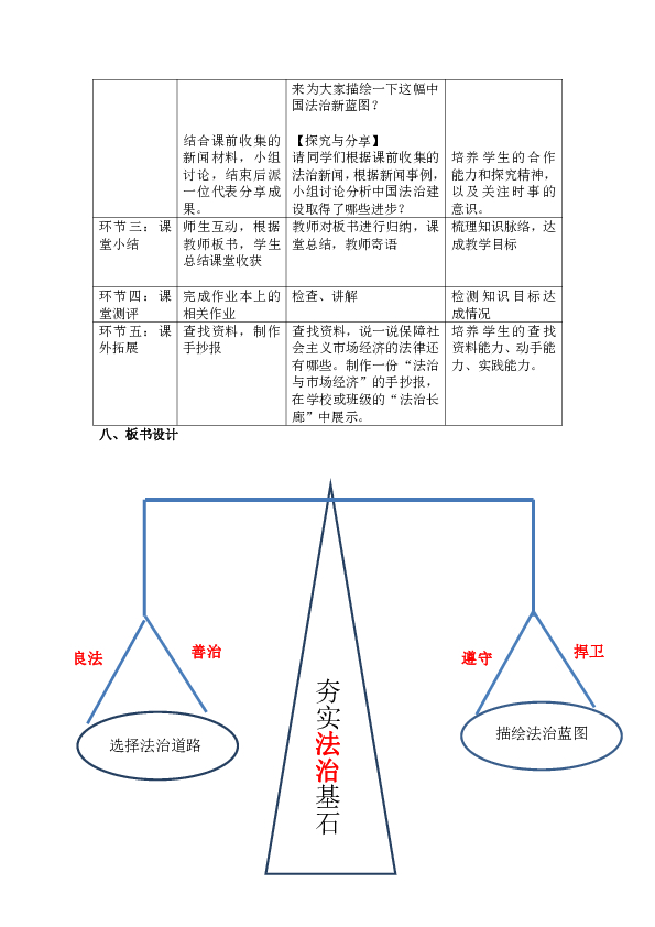 4.1夯实法治基础  （教案）