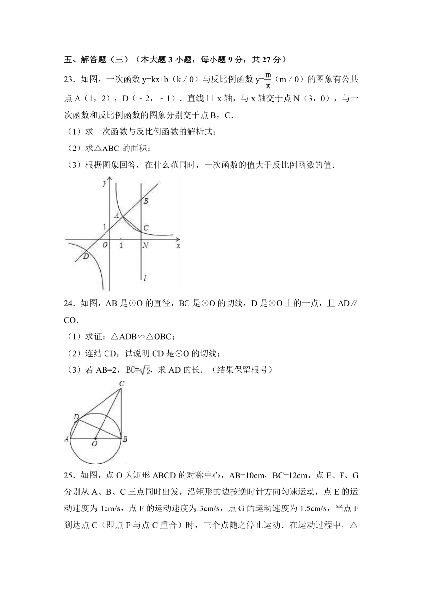 2017年广东省东莞市虎门捷胜中学中考数学一模试卷（解析版）