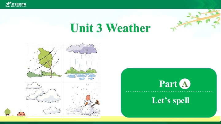 Unit 3 Weather Part A  Let’s spell   课件