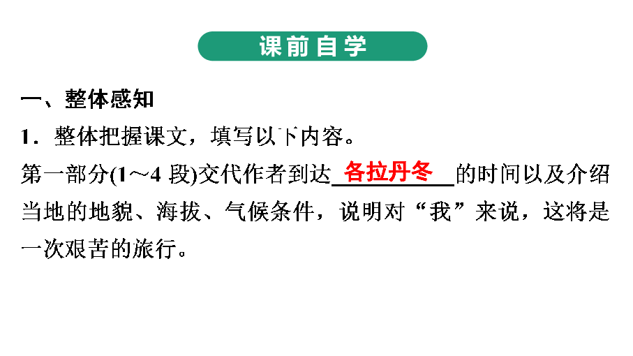 18 在长江源头各拉丹冬 习题课件（38张PPT）