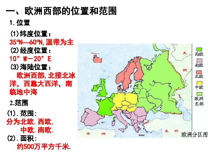 人教版七年级地理下册82欧洲西部共38张ppt