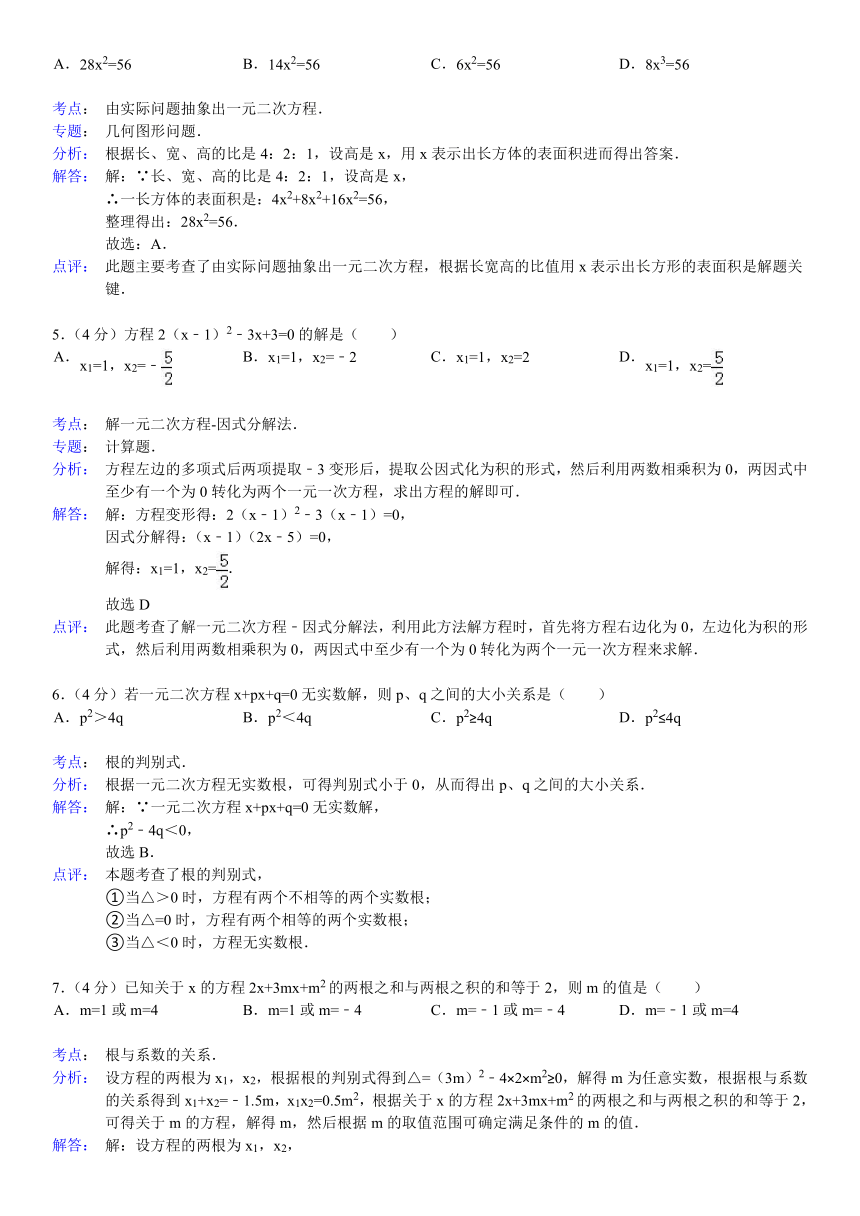 2013-2014学年度安徽省六安市寿县八年级数学下册期中模拟数学试卷（详细解析+考点分析+名师点评）