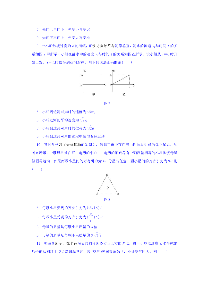 《单元滚动检测卷》高中物理（人教版）精练：第四章 曲线运动 万有引力与航天（含答案）