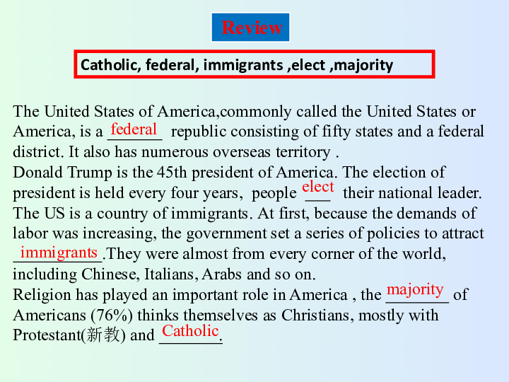 人教版高中英语选修八 Unit1 A Land of Diversity Period2 Warming up and Reading 课件(共25张PPT)