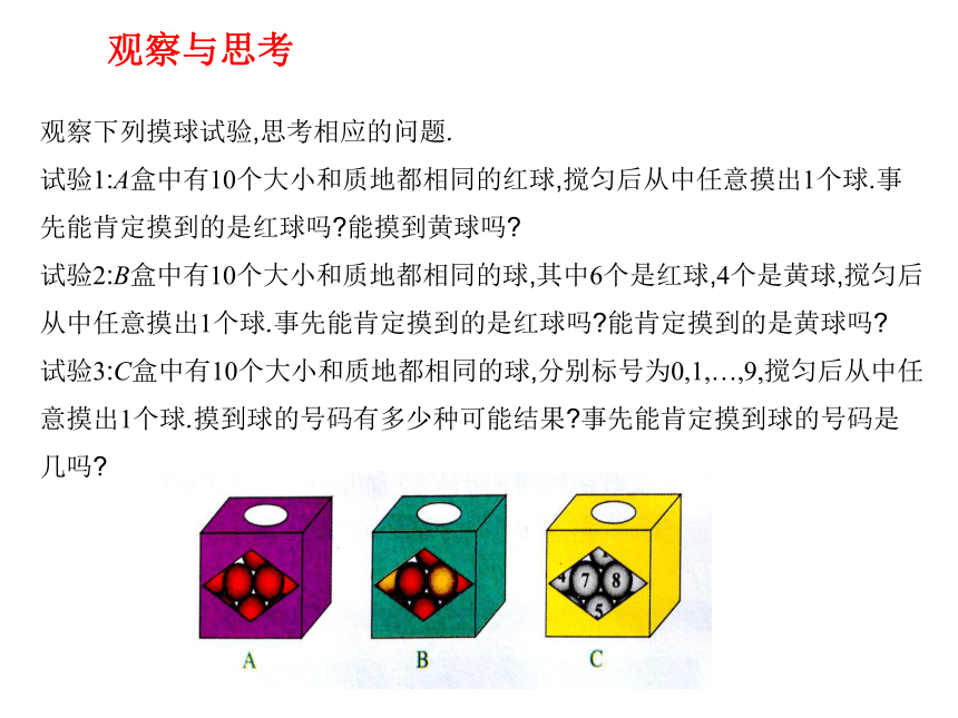 31.1  确定事件和随机事件 课件